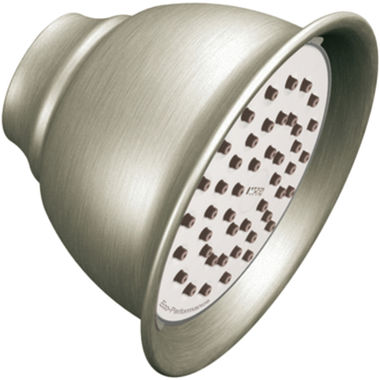 Click here to see Moen 6302EPBN Moen Moenflo 4-3/8” Single-Spray Function Shower Head, Round, Fixed-Mount, 1.5 GPM, Brushed Nickel, Eco-Performance - 6302EPBN