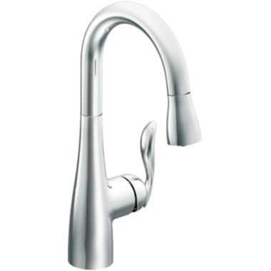 Click here to see Moen 5995 Moen Arbor Single Handle High Arc Pull-Down Bar/Prep Faucet, Chrome - 5995