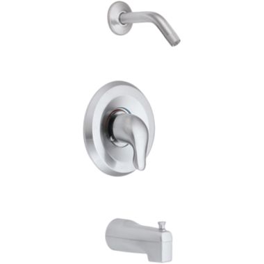 Click here to see Moen TL183NHBC Moen Chateau Posi-Temp Tub/Shower Faucet, Single Lever Handle, M-PACT, Less Showerhead, Bulk Version, Brushed Chrome - TL183NHBC