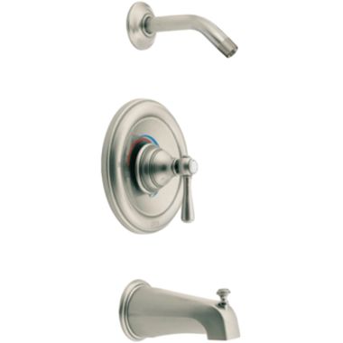 Click here to see Moen T2113NHAN Moen Kingsley Posi-Temp Tub/Shower Faucet, Single Lever Handle, M-PACT, Less Showerhead, Antique Nickel - T2113NHAN 