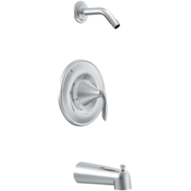 Click here to see Moen T62133NH Moen Eva Posi-Temp Tub/Shower Faucet, Single Lever Handle, M-PACT, Less Showerhead, Bulk Version, Chrome - T62133NH
