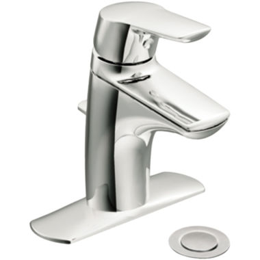 Click here to see Moen 6810 Moen 6810 Method One-Handle Low Arc Bathroom Faucet w/ Metal Pop-up Drain, Chrome