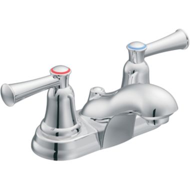 Click here to see Cleveland Faucet CA41213 Moen CFG CA41213 Capstone Two-Handle Centerset Bathroom Faucet, Chrome