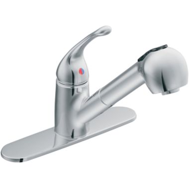 Click here to see Cleveland Faucet CA40519 Moen CFG Capstone Single Handle Pull-Out Kitchen Faucet, Chrome - CA40519