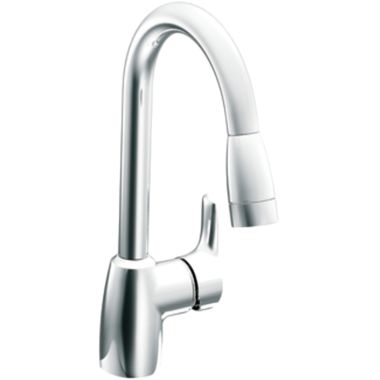 Click here to see Cleveland Faucet CA42519 Moen CFG CA42519 Single Handle Pullout Kitchen Faucet, Chrome
