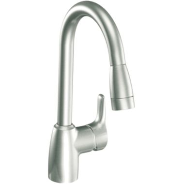 Click here to see Cleveland Faucet 42519CSL Moen CFG One Handle Pulldown Kitchen, Classic Stainless - 42519CSL