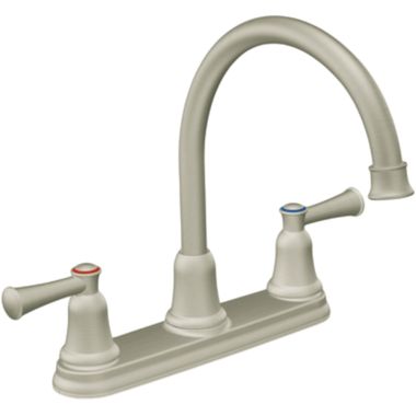 Click here to see Cleveland Faucet 41611SL Moen CFG 41611SL Stainless Two Handle High Arc Kitchen Faucet