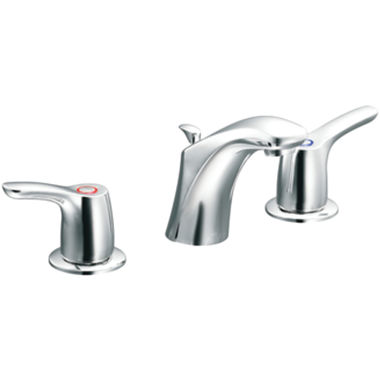 Click here to see Cleveland Faucet CA42111 Moen CFG CA42111 Baystone Two Handle Widespread Bathroom Faucet, Chrome