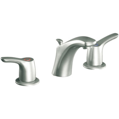 Click here to see Cleveland Faucet 42111BN Moen CFG 42111BN Baystone Two Handle Widespread Bathroom Faucet, Brushed NIckel