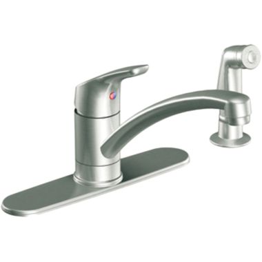Click here to see Cleveland Faucet 42513CSL Moen CFG 42513CSL Baystone Single Handle Kitchen Faucet w/ Side Spray, Classic Stainless