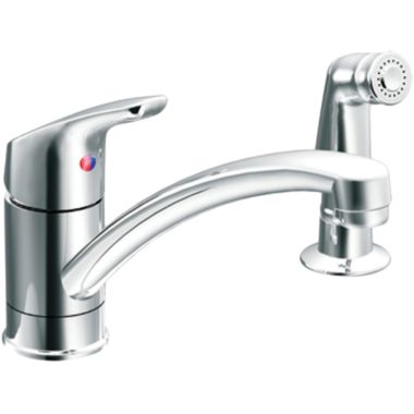 Click here to see Cleveland Faucet CA42513 Moen CFG CA42513 Single Handle Kitchen Faucet w/ Side Spray, Chrome