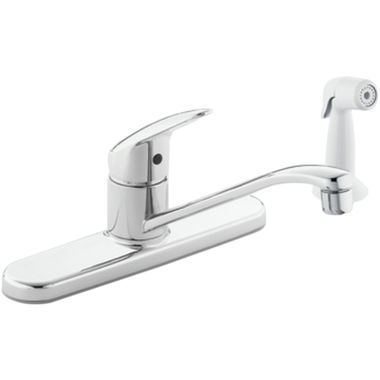 Click here to see Cleveland Faucet CA40513 Moen CFG CA40513 Cornerstone Single-Handle Kitchen Faucet w/ Side Spray (Chrome)