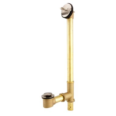 Click here to see Gerber G00N1803 Gerber N1-803 Gerber Classics Brass Pop-Up Roman Tub Drain with Pre-Set Adjustable Linkage