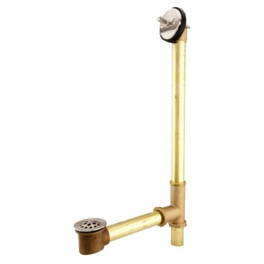 Click here to see Gerber G00N1813 Gerber N1-813 Gerber Classics Brass Trip Lever Roman Tub Drain with Pre-Set Adjustable Linkage