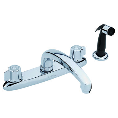 Click here to see Gerber G0742216 Gerber Classics Two Handle Kitchen Faucet w/ Side Spray, Chrome - 07-42-216