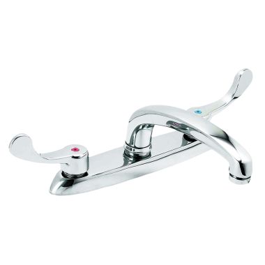 Click here to see Gerber GC044019 Gerber C0-44-019 Commercial Two Handle 3 Hole Installation Kitchen Faucet