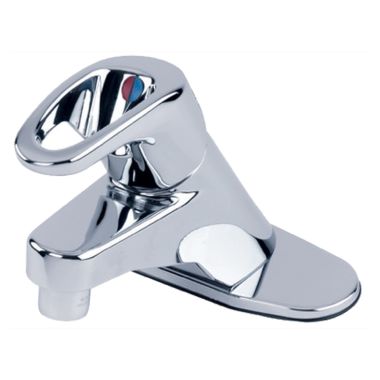 Click here to see Gerber G0040500 Gerber Hardwater One-Handle Centerset Chrome Bathroom Faucet, 1.2 GPM, One to Three Hole Installation, Less Drain, Loop Handle - 40-500