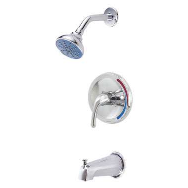 Click here to see Gerber G9-313 Gerber Maxwell Single-Handle Tub/Shower Faucet with Diverter Tub Spout, Single-Function Showerhead, 2.5 GPM, Lever Handle, Chrome - G9-313