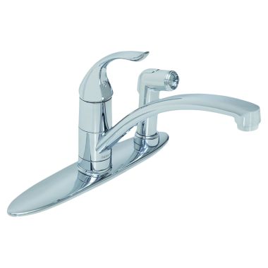 Click here to see Gerber G0040015 Gerber Viper Single Handle Kitchen Faucet w/ Side Spray in Deck Plate, Chrome - 40-015