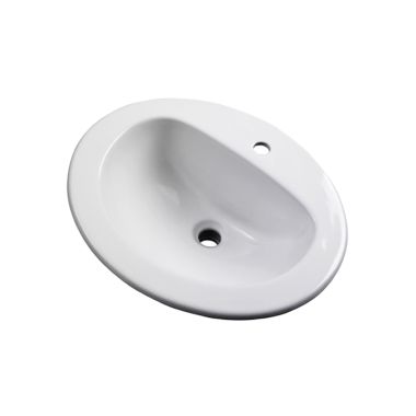 Click here to see Gerber 12-831-CH Gerber Maxwell Oval Self-Rimming Bathroom Sink, 21in x 17-7/8in, 1-Hole, Vitreous China, White - 12-831-CH