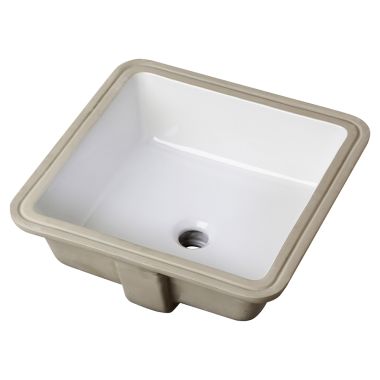 Click here to see Gerber 13-710 Gerber Wicker Park Square Undermount Bathroom Sink, Vitreous China, ADA, 16-1/8