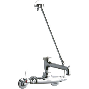 Click here to see Elkay LK945BP07L2T Elkay LK945BP07L2T Chrome Wall-Mounted Commercial Mop Sink Faucet