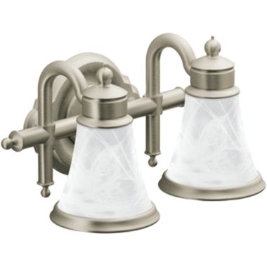 Click here to see Moen YB9862BN Moen YB9862ORB Waterhill 2-Globe Bath Lighting, Brushed Nickel
