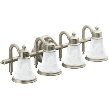 Click here to see Moen YB9864BN Moen YB9864BN Waterhill Four Globe Bath Light, Brushed Nickel