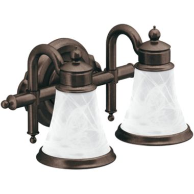 Click here to see Moen YB9862ORB Moen YB9862ORB Waterhill 2-Globe Bath Lighting, Oil-Rubbed Bronze