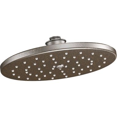 Click here to see Moen S112ORB Moen Waterhill 10in Single-Function Rainshower Shower Head, Immersion Technology, 2.5 GPM, Self-Pressurizing, Oil Rubbed Bronze - S112ORB