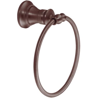 Click here to see Moen YB9886ORB Moen Waterhill Wall Mounted Towel Ring, Post Metal Construction, Oil-Rubbed Bronze - YB9886ORB