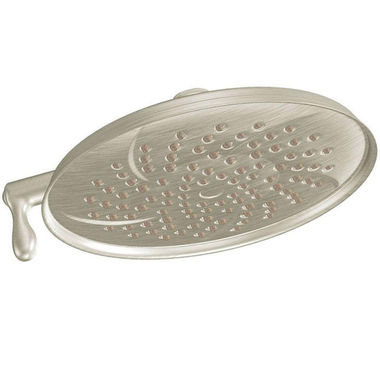 Click here to see Moen S1311BN Moen Isabel 9in Two-Function Rainshower Shower Head with Lever Control, Immersion Technology, LifeShine, 2.5 GPM, Brushed Nickel - S1311BN