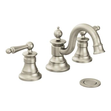 Click here to see Moen TS418BN Moen TS418BN Waterhill Two-Handle Bathroom Faucet, Brushed Nickel