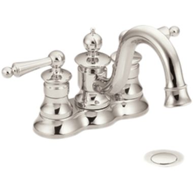 Click here to see Moen S412NL Moen S412NL Two-Handle High Arc Bathroom Faucet
