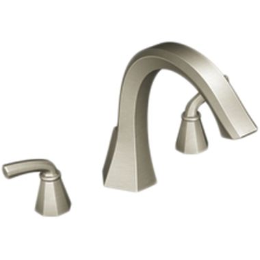 Click here to see Moen TS243BN Moen TS243BN Felicity Two-Handle Roman Tub Faucet - Brushed Nickel