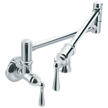 Click here to see Moen S664 Moen Traditional Wall-Mount Two Handle Pot Filler Faucet, Chrome - S664