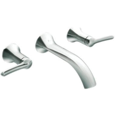 Click here to see Moen TS41706 Moen TS41706 Fina Two Handle Wall Mount Bathroom Faucet in Chrome