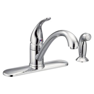 Click here to see Moen 7082 Moen Torrance Single-Handle Kitchen Faucet w/ Side Spray, Chrome - 7082