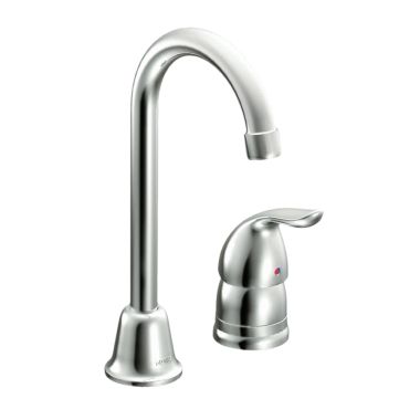 Click here to see Moen 4904SRS Moen 4904SRS Spot Resist Stainless Chateau Single-Handle Bar Faucet