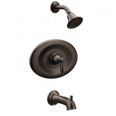 Click here to see Moen T2157EPORB Moen Brantford Posi-Temp Tub/Shower Faucet, 1.75 GPM, 1-Function, Single Lever Handle, M-PACT, Oil Rubbed Bronze - T2157EPORB