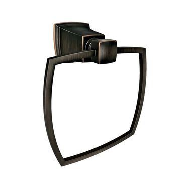 Click here to see Moen Y3286BRB Moen Boardwalk Square Wall Mounted Towel Ring, Mediterranean Bronze - Y3286BRB