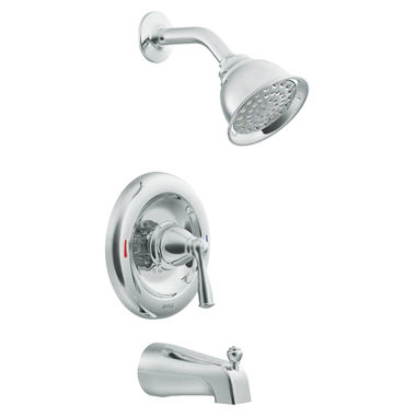 Click here to see Moen 82910 Moen Banbury Posi-Temp Tub/Shower Faucet, 2.5 GPM, 1-Function, Single Lever Handle, Pressure Balance Valve, M-Pact, Chrome - 82910