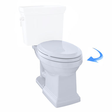 Click here to see Toto C404CUFG#01 TOTO Promenade II Universal Height Toilet Bowl with CeFiONtect, Cotton White - C404CUFG#01