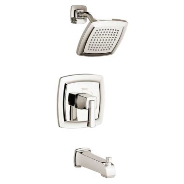 Click here to see American Standard T353.508.013 American Standard T353.508.013 Townsend Bath and Shower Trim Kit w/ Water-Saving Shower Head, Polished Nickel