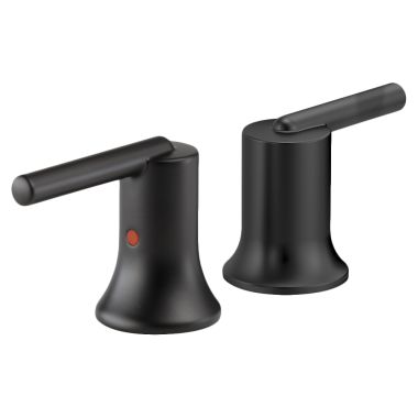 Click here to see Delta H259BL Delta Trinsic Matte Black Metal Lever Handle Set for 3558-BLPD-DST Two-Handle Widespread Pull-Down Bathroom Faucet, ADA - H259BL