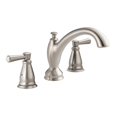 Click here to see Delta T2793-SS Delta Linden Two-Handle Roman Tub Faucet Trim, Arc Spout, Lever Handles, ADA-Compliant, Stainless - T2793-SS