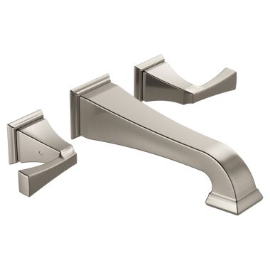 Click here to see Delta T3551LF-SPWL Delta T3551LF-SPWL Dryden Two Handle Wall Mount Bathroom Faucet Trim, SpotShield Stainless