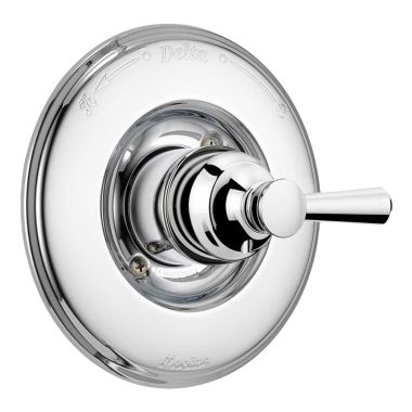 Click here to see Delta T14093 Delta Linden 7in Round Chrome One-Function Monitor 14 Series Traditional Valve Only Trim, Single Lever Handle, ADA-Compliant - T14093