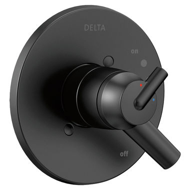 Click here to see Delta T17059-BL Delta Trinsic Monitor 17 Series Two-Handle Valve Trim, Lever Handles, Matte Black - T17059-BL