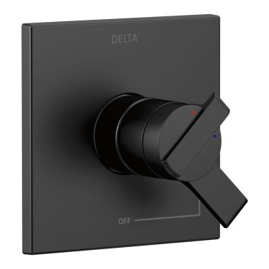 Click here to see Delta T17067-BL Delta Ara Monitor 17 Series Two-Handle Valve Trim, Lever Handles, Matte Black - T17067-BL